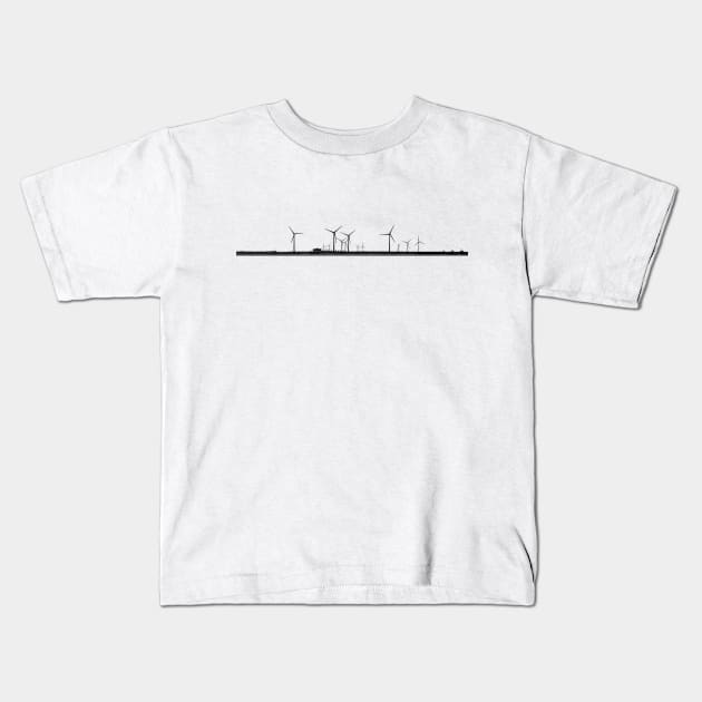 Wind Turbines Kids T-Shirt by wordsnclouds